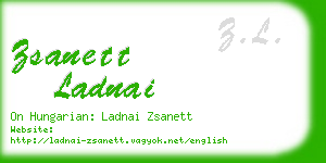 zsanett ladnai business card